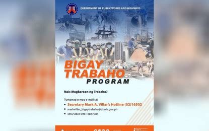 www.dpwh.gov.ph advertisement|DPWH offers job opportunities via online ‘Bigay Trabaho’.